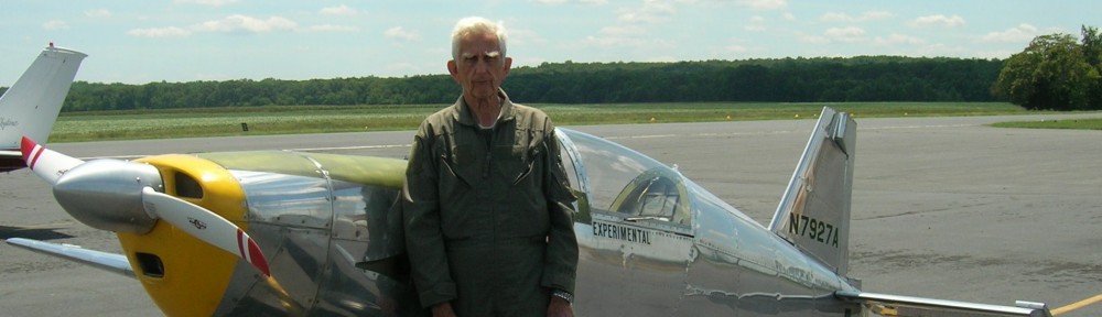 Arnold Ebneter and the E-1 after his record setting flight